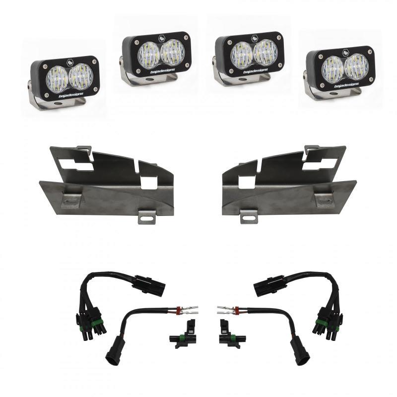 Dodge Ram Rebel 1500 Fog Light Pocket Kit - Baja Designs - S2 Dual - `19-`27